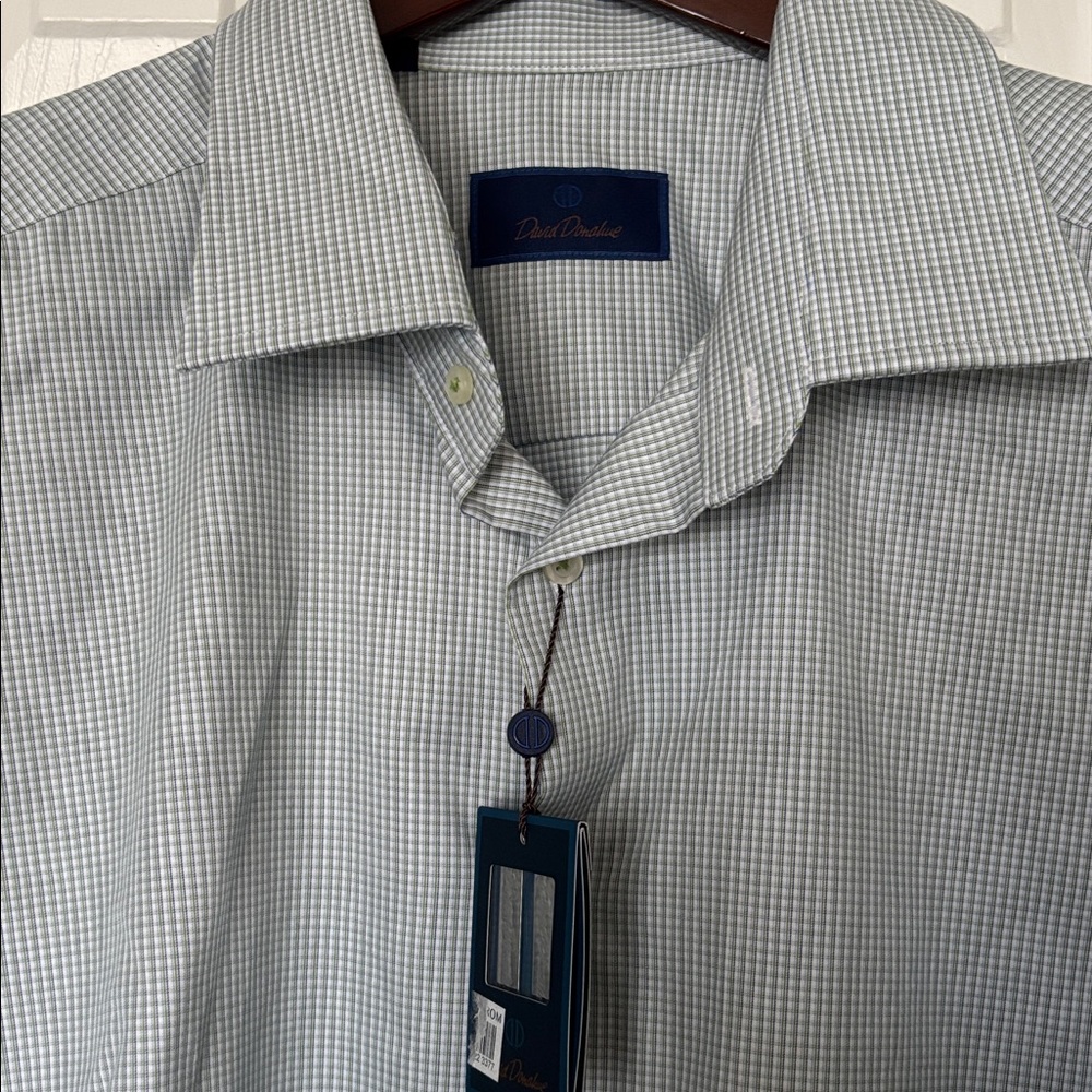 NWT David Donahue Dress Shirt - 18.5/36-37